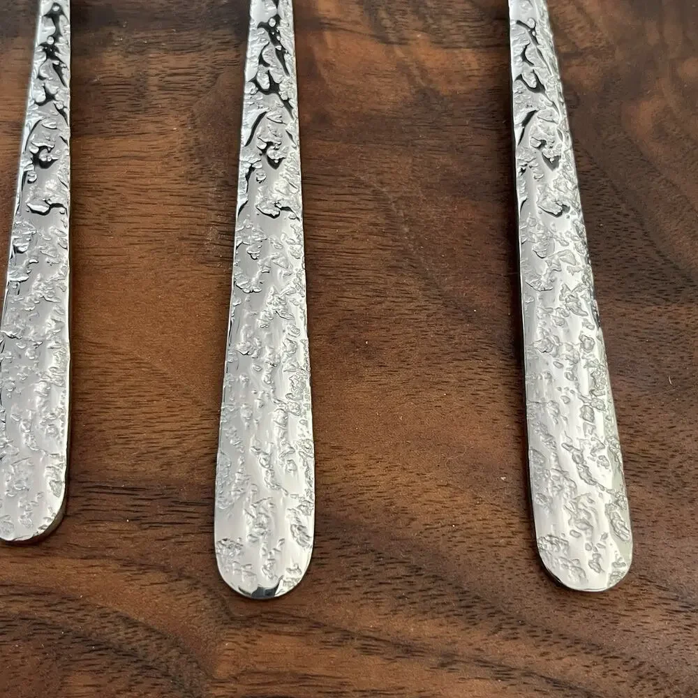 20-Piece Hammered Silverware Cutlery Set Service for 4 Stainless Steel 18/0